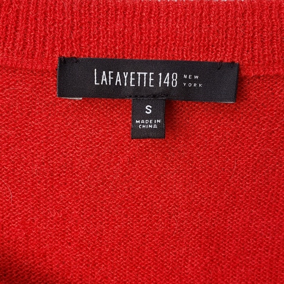 Lafayette 148 Asymmetrical Red/Orange Sweater - S - Picture 5 of 8